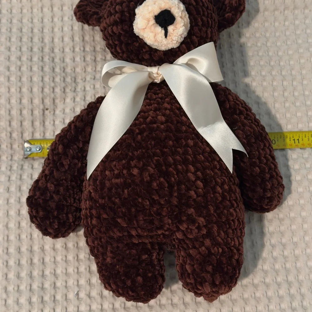 NWT Plushy Bear Handmade With Love Dark Brown